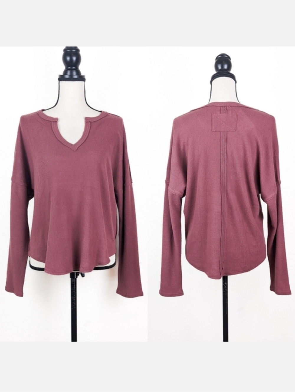 🦋LAST🦋 NWT Blu Pepper Dark Dusty Rose Long Sleeve Tee, Size Medium